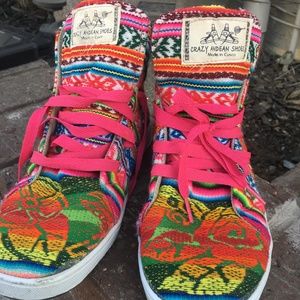 badass peruvian colorful high top shoes
